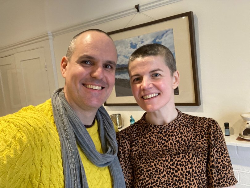 Ben Lewis with wife Melle.