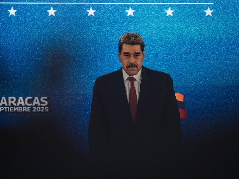 President Nicolás Maduro of Venezuela at a news conference in Caracas, Venezuela, Sept. 15, 2025.