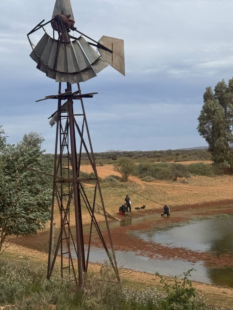 Divers search a dam.