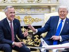 US President Donald Trump has joked around with Canadian Prime Minister Mark Carney ahead of talks.