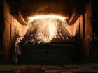 FILE: Molten steel being made in the BOS, Slab Caster and Steel treatment factory at BlueScope Steelworks in Port Kembla, Wollongong