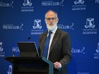 Michael Miller speaks during a Melbourne Press Club address on global technology.