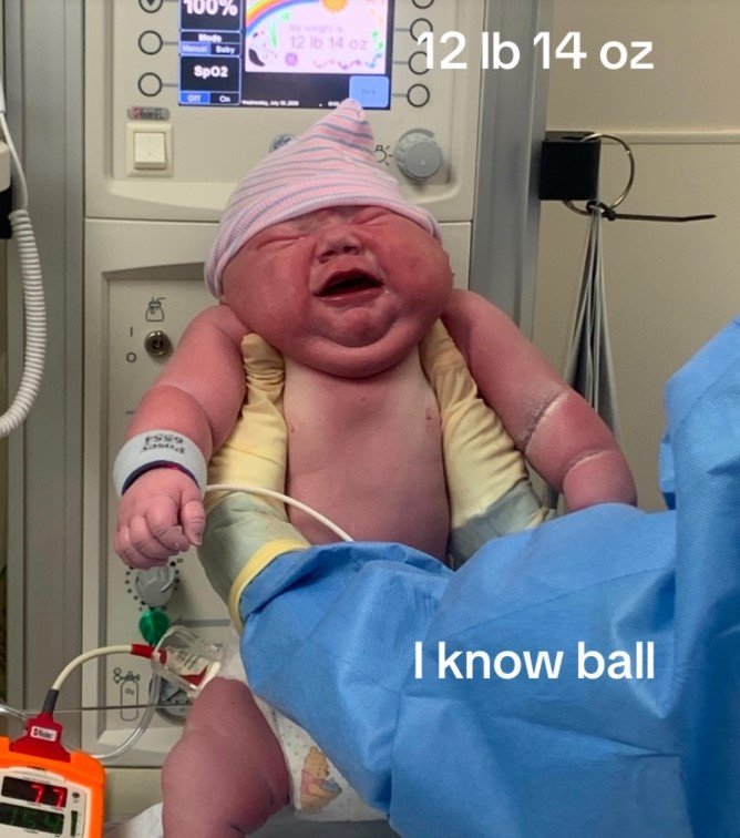 Cassian was the biggest baby born at the hospital in three years. 