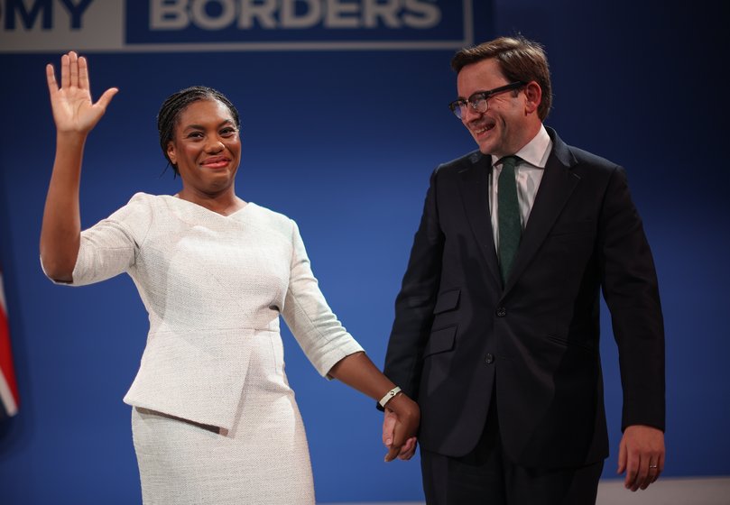 British Conservative Party Leader Kemi Badenoch and her husband Hamish Badenoch.