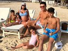 Football superstar Cristiano Ronaldo with his family.