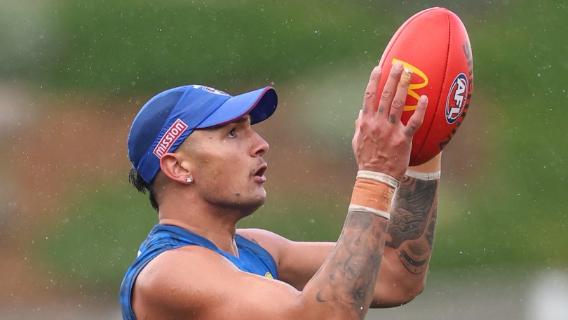 Jamarra Ugle-Hagan training with the Bulldogs in June.