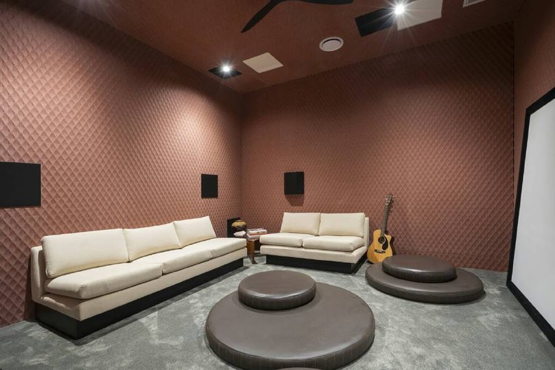 The home contains a home cinema.