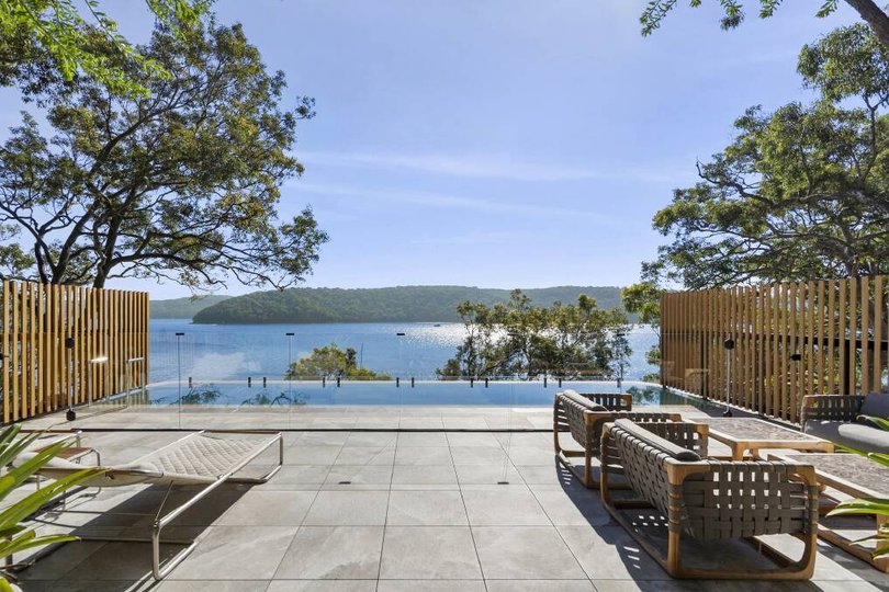 The absolute waterfront property is one of 24 homes on sought-after Stokes Point.