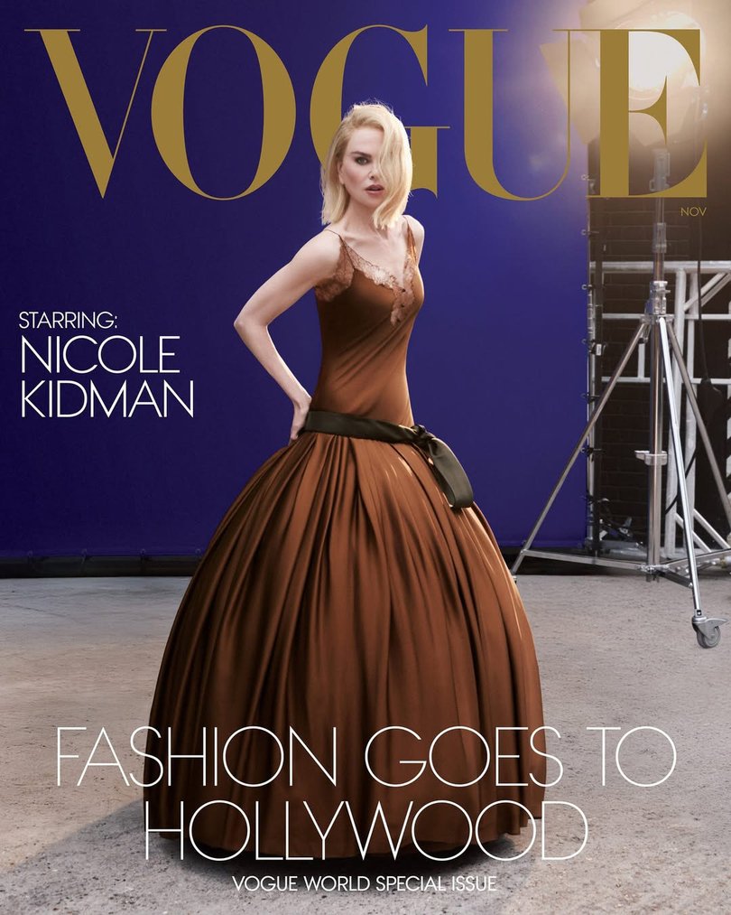 Nicole Kidman poses for Vogue on the cover of thei magazine’s November edition.. Picture: Carlijn Jacobs for Vogue
