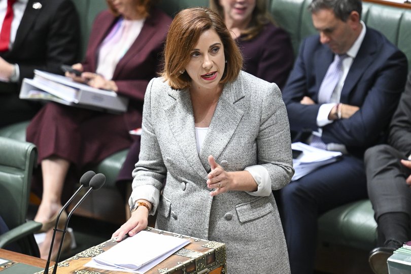 Anika Wells during Question Time at Parliament House in Canberra.