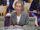 Treasury official Dr Louise Rawlings, the first assistant secretary of the tax analysis division during Senate Estimate hearings at Parliament House in Canberra, Thursday, October 9, 2025. Parliament House Australia