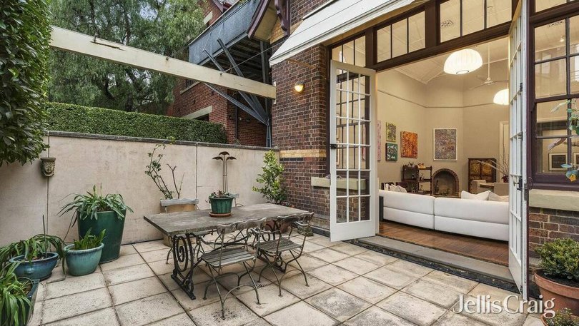 The private courtyard.