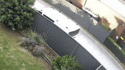 The moment two masked men torched a van has been captured on CCTV.