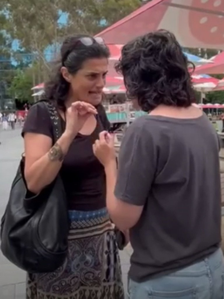 Video of a woman approaching a group of Jewish students at the University of Sydney has prompted outrage from the campus.