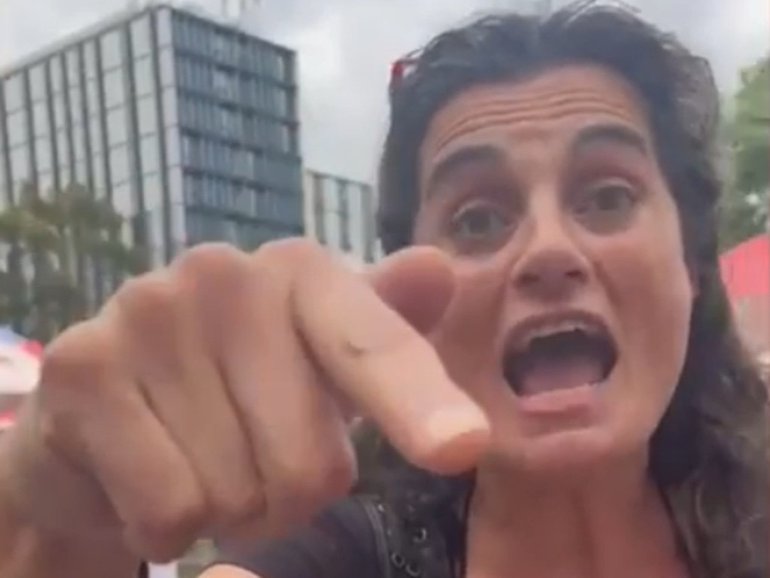A University of Sydney staff member has been suspended following a shocking anti-Semitic rant caught on camera.