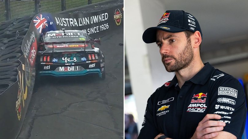 Chaz Mostert crashed out during practice at Bathurst while Scott Pye admits he’s playing it safe.