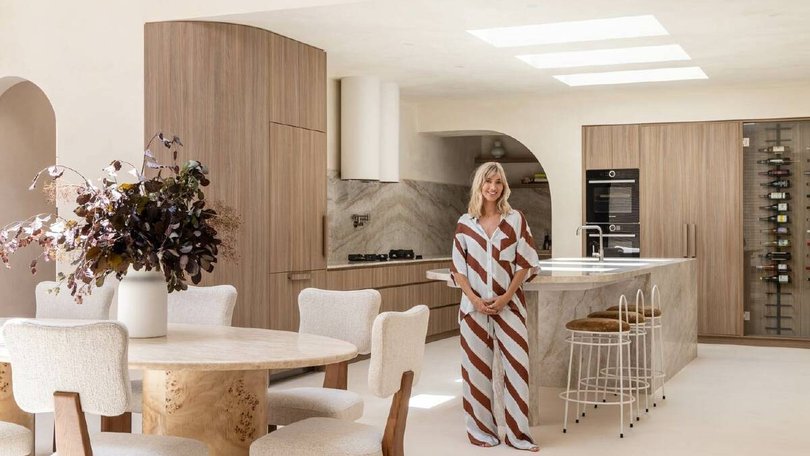 ABI interiors' Ellie Watson in her open-kitchen-dining mid-century modern home. Pic: ABI Interiors