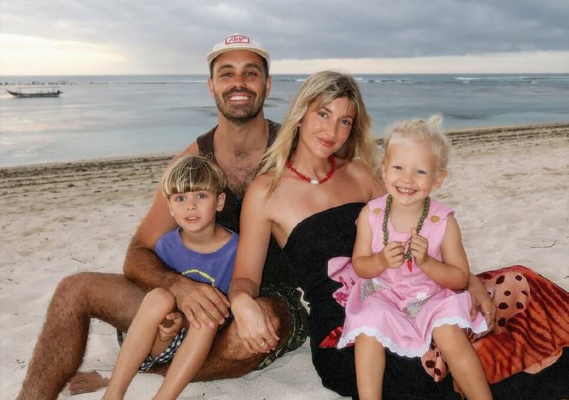 Ellie and Alex Watson with their two kids. Pic: Instagram
