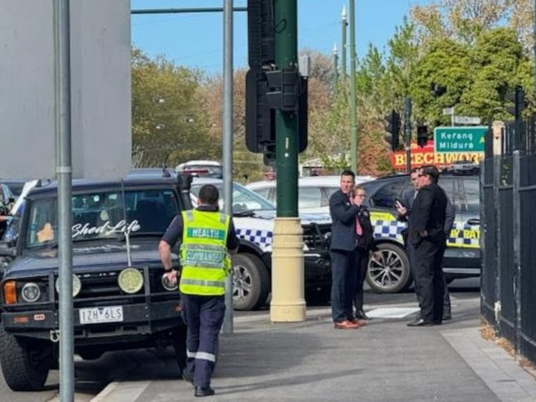 A school-aged child has died after being struck by a truck. Supplied