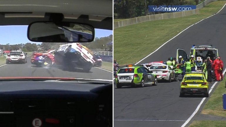 The Toyota 86 Series at Bathurst was abandoned after this crash. 