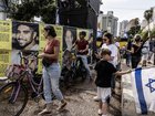 People flocked to what is known as Hostages Square in Tel Aviv, early Thursday. MUST CREDIT: Heidi Levine/For The Washington Post