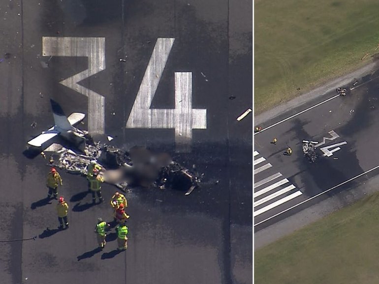 Three people have been killed in a fiery plane crash at Shellharbour Airport in NSW.