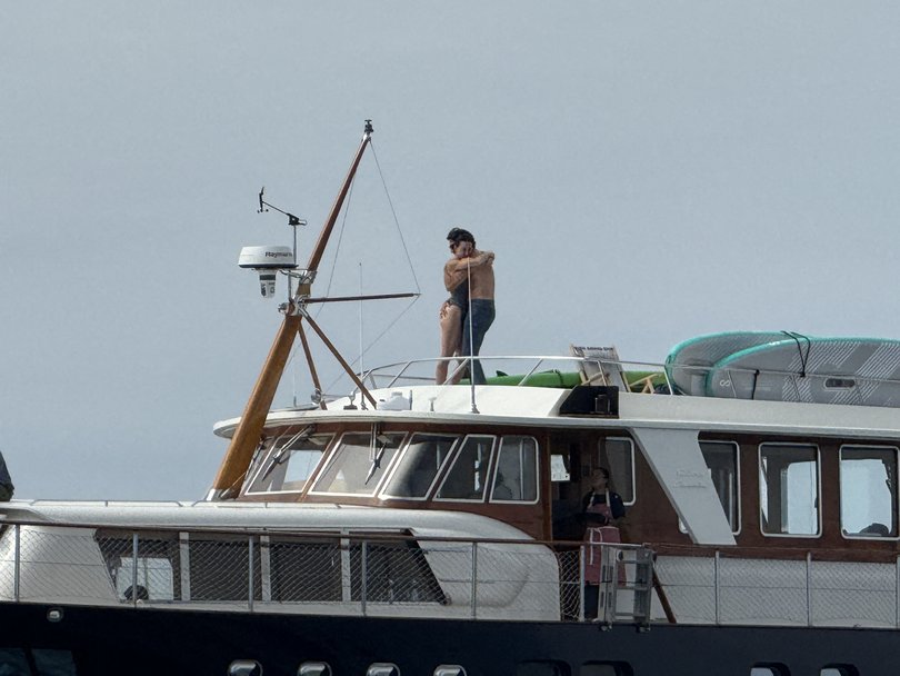 Justin Trudeau was pictured cuddling Katy Perry as the couple engaged in full PDA on a yacht.