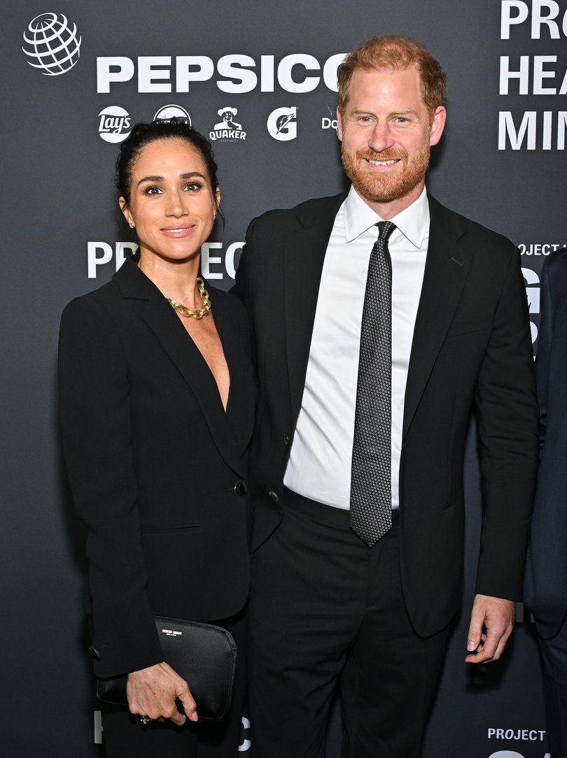 Meghan Markle and Prince Harry attend the third annual World Mental Health Day Gala hosted by Project Healthy Minds in New York.