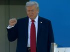 Donald Trump lands in Israel.