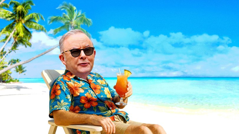 Albanese has said this is the first holiday he’s taken since being elected in 2022 while many Australians wonder when since then he was ever actually at work.