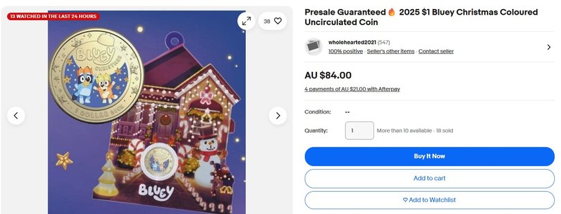 Bluey pre-release sales.