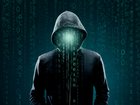 Portrait of computer hacker in hoodie. 