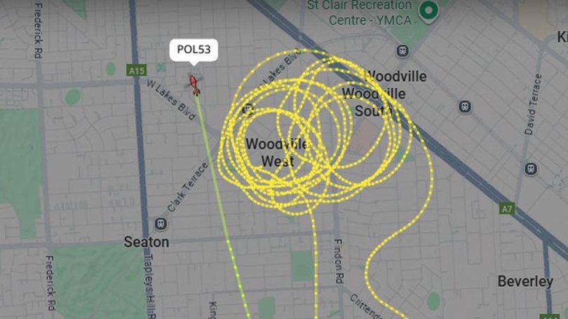 The child was spotted by the police helicopter. Picture: Flight Radar