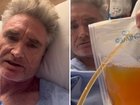 Dave Hughes has been hospitalised to have fluid drained from his lungs.