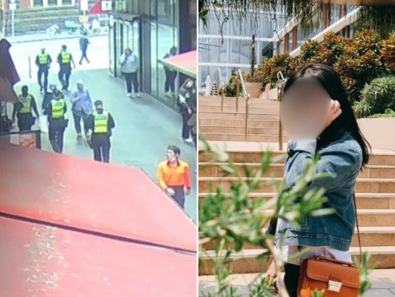 A woman was allegedly stabbed by a stranger on her way to walk. 