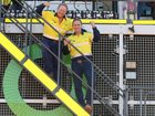 Fortescue chairman Andrew Forrest and CEO Dino Otranto at the  opening of the miner’s Green Energy Hub at the Christmas Creek mine site in the Pilbara last year.