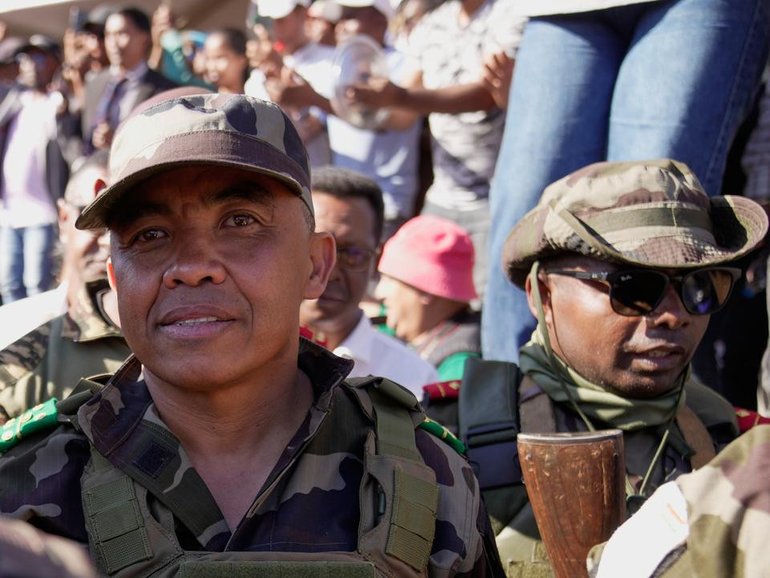 Colonel Michael Randrianirina says Madagascar's armed forces have taken control of the country. (AP PHOTO)