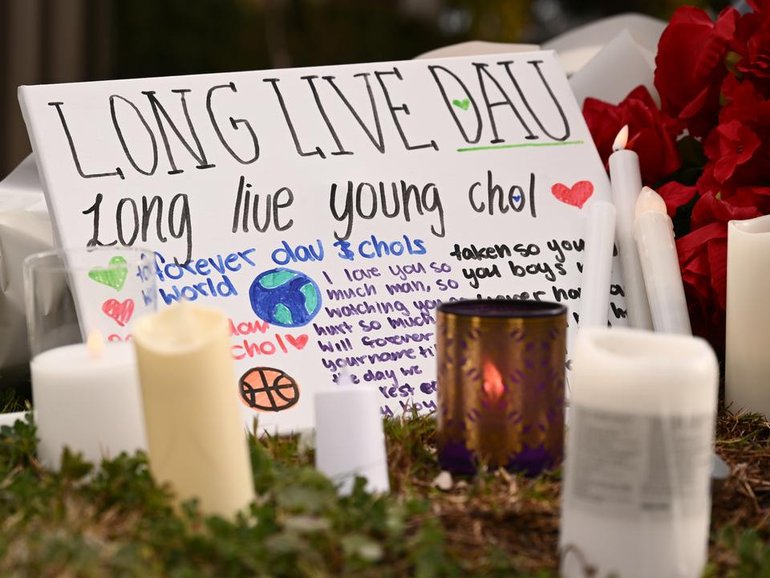 Chol Achiek, 12, and Dau Akueng, 15, were killed walking home from a basketball match. (Joel Carrett/AAP PHOTOS)