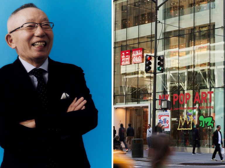 Tadahi Yanai, the founder of Uniqlo and owner of Fast Retailing, in Chelsea, New York, Sept. 16, 2025.