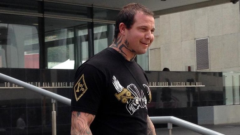 David James Pye, seen in 2013, is on trial accused of arranging the murder of a rival gang boss. (Angie Raphael/AAP PHOTOS)