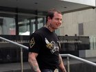 David James Pye, seen in 2013, is on trial accused of arranging the murder of a rival gang boss. (Angie Raphael/AAP PHOTOS)