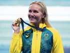 Australia's Ariarne Titmus celebrates with her gold medal after winning the Women's 400m Freestyle Final at the Paris La Defense Arena on the first day of the 2024 Paris Olympic Games in France. Picture date: Saturday July 27, 2024.. Photo credit should read: John Walton/PA Wire. RESTRICTIONS: Use subject to restrictions. Editorial use only, no commercial use without prior consent from rights holder.