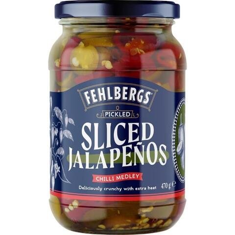 Fehlbergs Pickled Sliced Jalapenos Chilli Medley