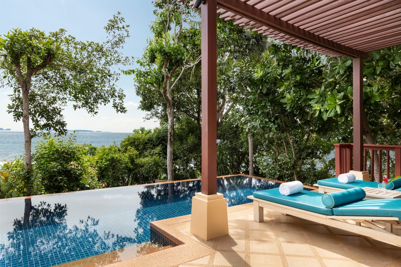 Villa with terrace and pool at Avani+ Koh Lanta Krabi Resort.