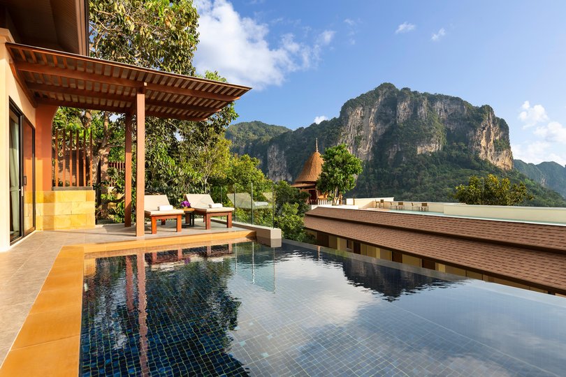 Two bedroom villa with pool at Avani Ao Nang Cliff Krabi Resort.