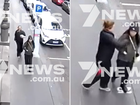 CCTV footage has emerged of the moment a 32-year-old chef was allegedly stabbed in Melbourne’s CBD.