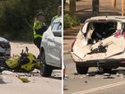A motorbike has slammed into the back of a car in Bayswater, Perth.
