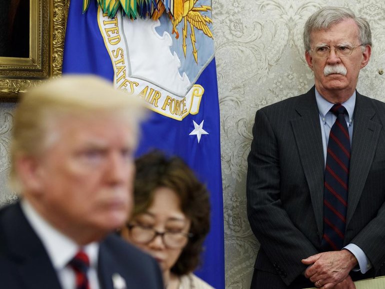 Ex-Trump advisor John Bolton was charged with transmission and retention of defence information. (AP PHOTO)
