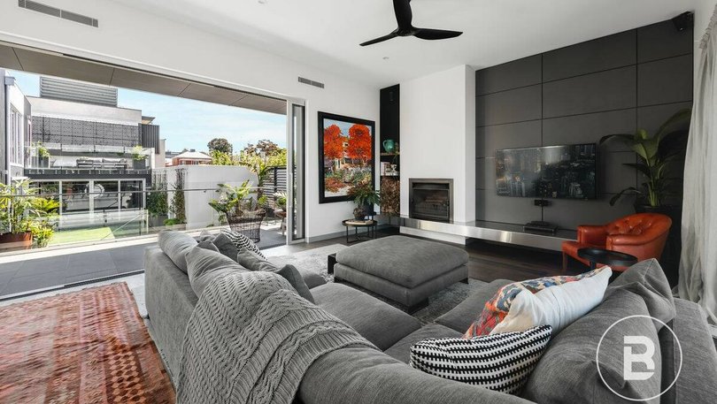 The open-plan living area.