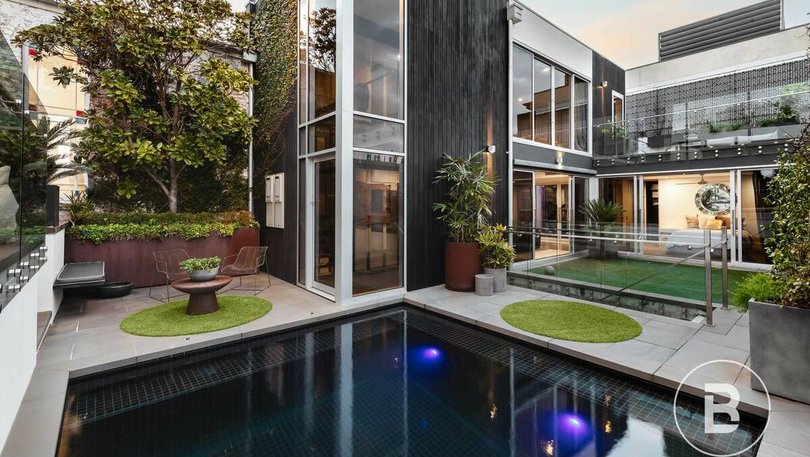 The private courtyard with swimming pool.
